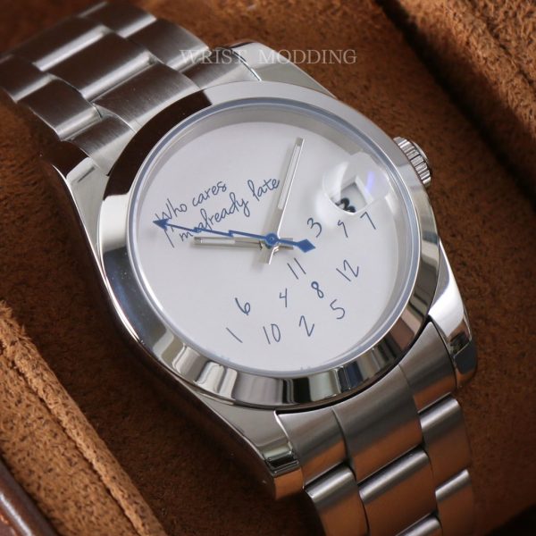 Custom Watch Who Cares Im Late