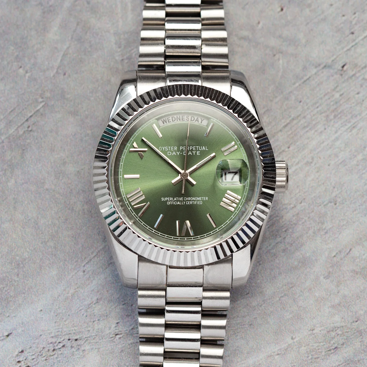 Custom Seiko Day date MOD Green Dial