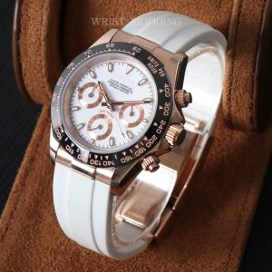 Custom Seiko Daytona MOD Rose Gold White
