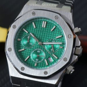 Custom Seiko Royal Oak MOD Green Dial Chronograph