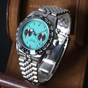 Custom Seiko Black Bay Chrono MOD Flamingo