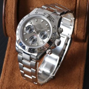 Seiko Daytona Silver Dial MOD Steel Bezel